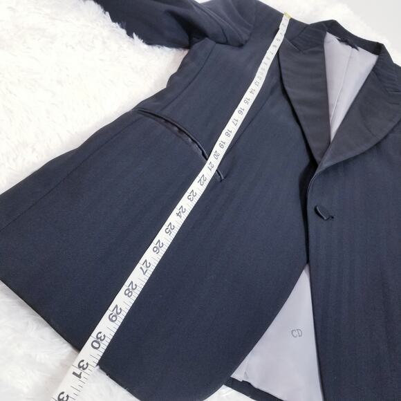 Christian Dior Blazer size 41R Striped Peak Lapel Tuxedo Blazer - Picture 8 of 14